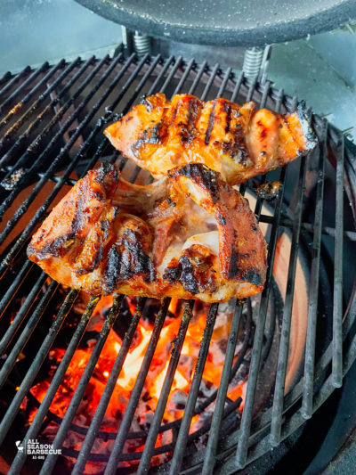 Lapin au barbecue et une polenta crémeuse